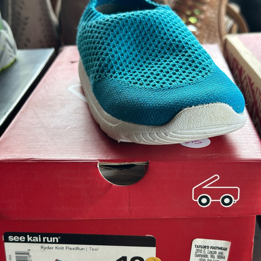 See Kai Run Kids' Knit Sneakers - Teal and White